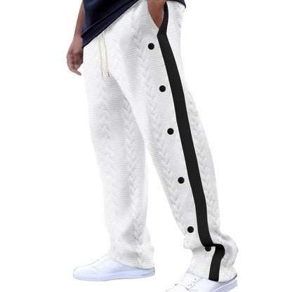Die Antwort ist: Herren lässige Cargo-Hose mit seitlichen Druckknöpfen und modernen Textilstrukturen BerlinGlamour
