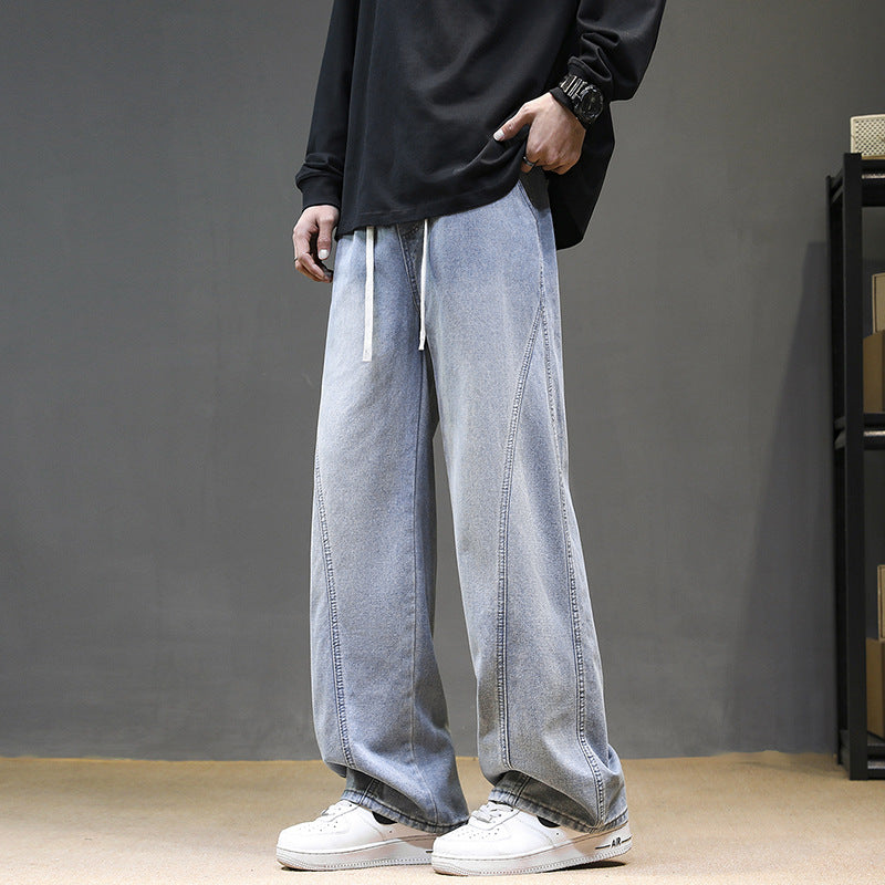 Herren Jeanshose Weit Bequem Elastisch Modern - BerlinGlamour