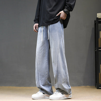 Herren Jeanshose Weit Bequem Elastisch Modern - BerlinGlamour
