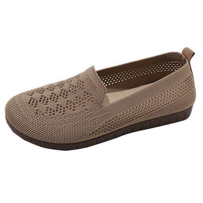Damen Slip-On Schuhe Bequem Lochmuster Modern