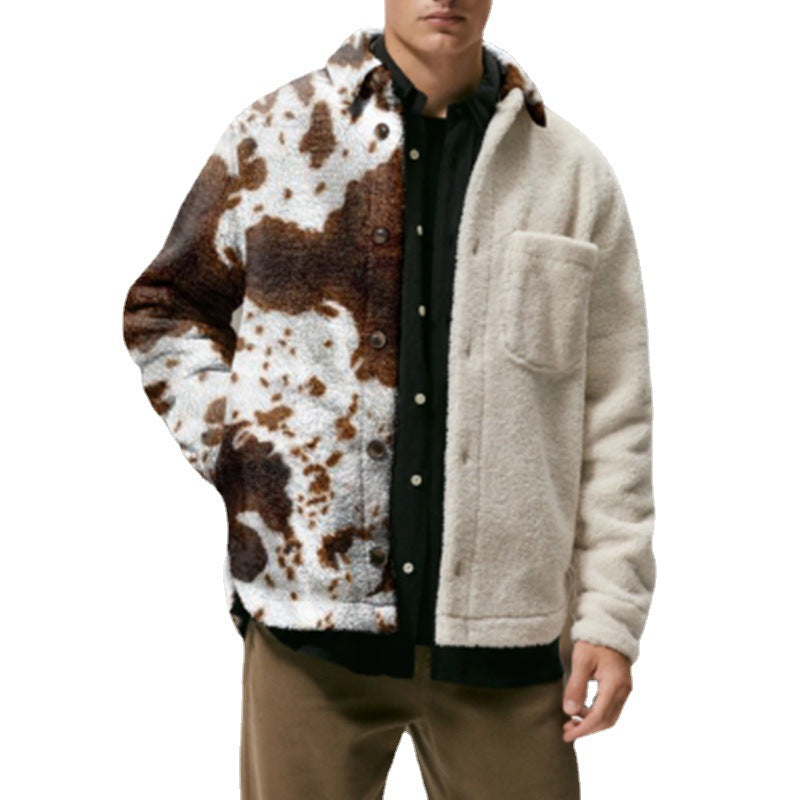 Herren Fleecejacke Warm Mit Taschen Grau