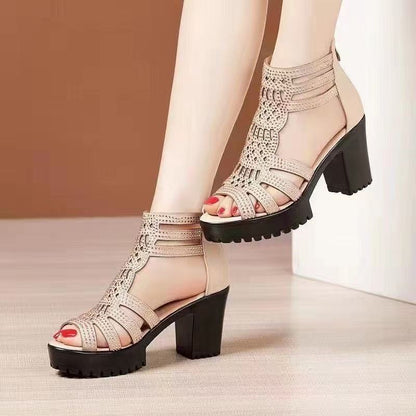 Damen High Heels Sandalen Elegant Schmal