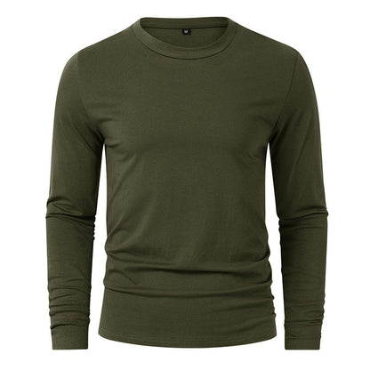 Herren Langarmshirt Weich Baumwolle Komfort Fit