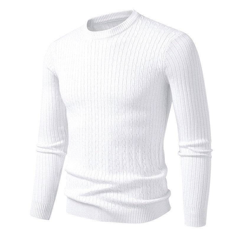 Herren Pullover Grobstrick Modern Zopfmuster