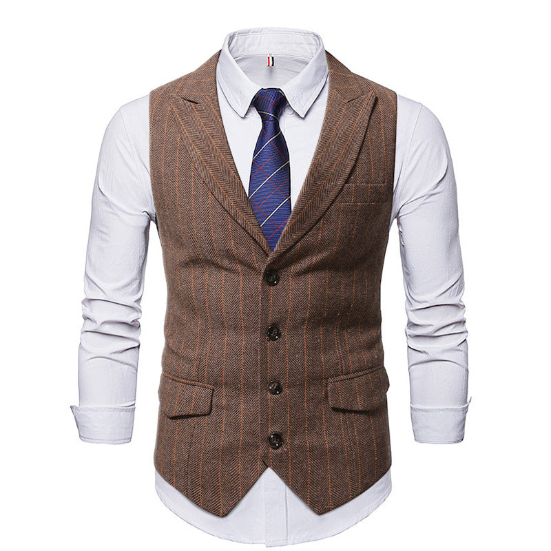 Herren Weste Nadelstreifen Slim Fit Modern