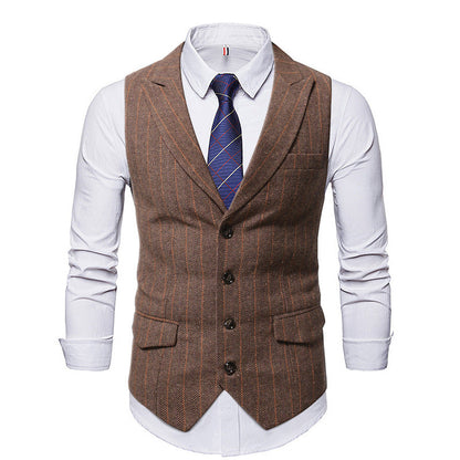 Herren Weste Nadelstreifen Slim Fit Modern