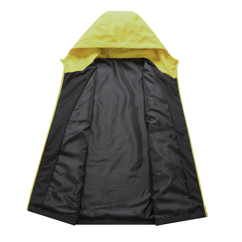 Herren Funktionsjacke Wasserdicht Verstellbares Kapuzenjacke Sport