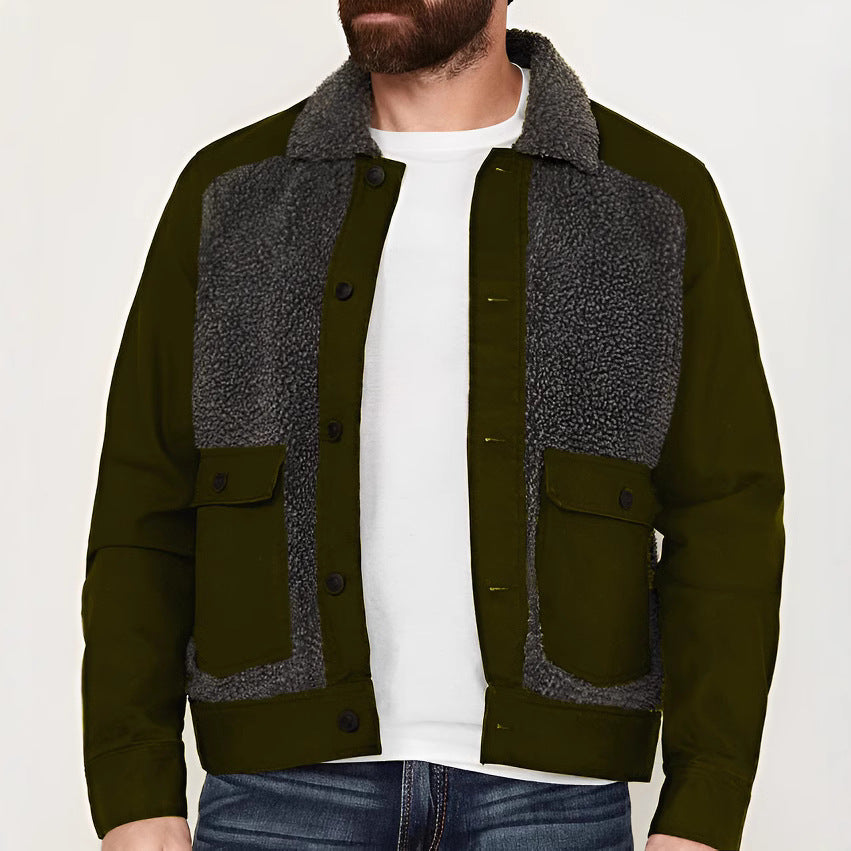 Herren Fleecejacke Lässig Mit Kapuze Modern