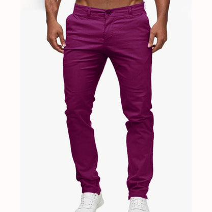 Herren Slim Fit Chino Hose Elastisch