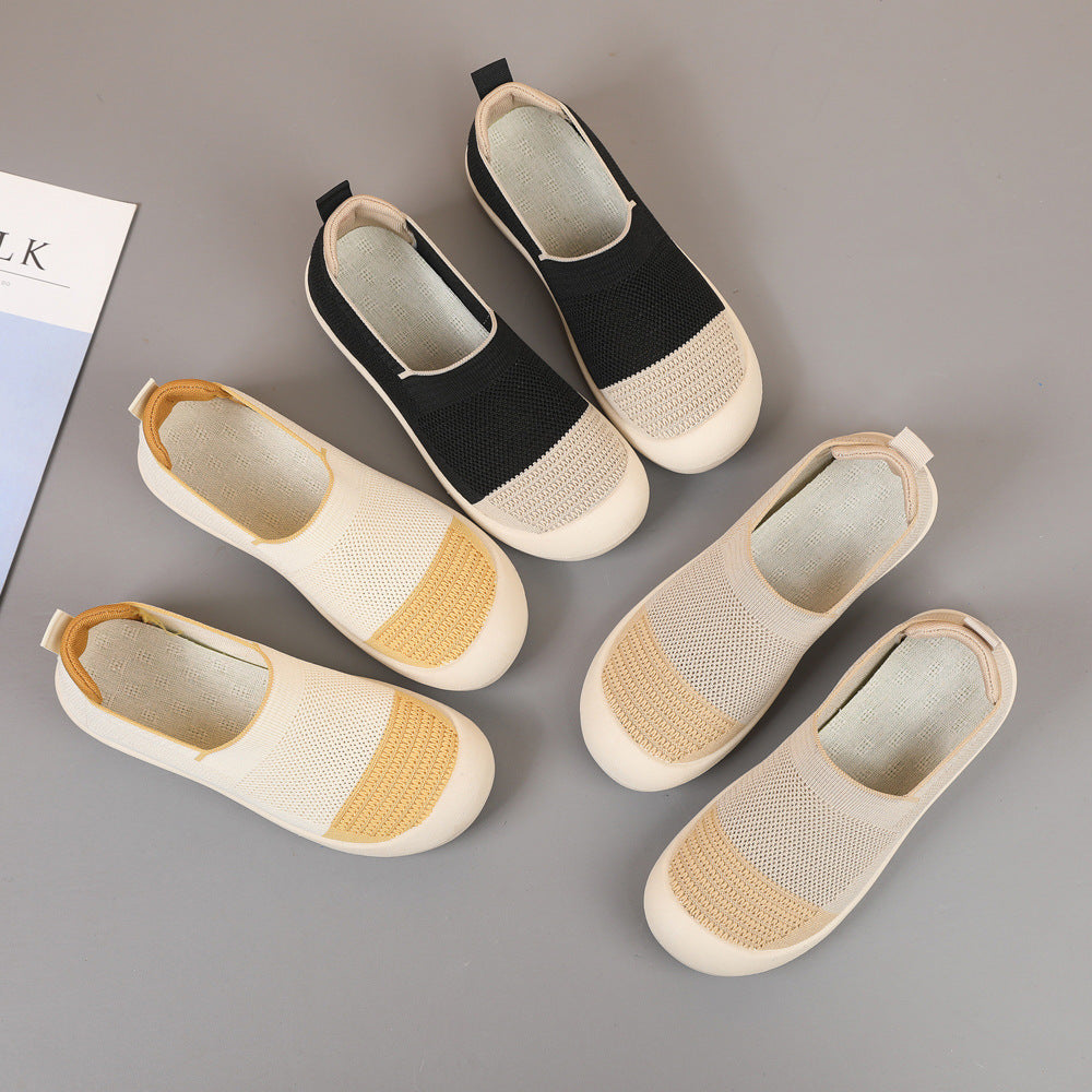 Damen Sneaker Atmungsaktiv Slip-On mit weicher Sohle