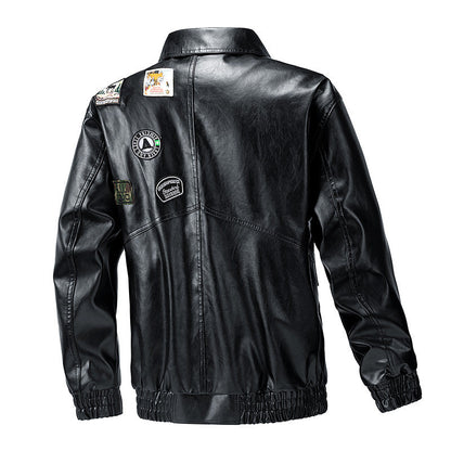 Lederjacke Herren Modern mit Taschen Elastisch Schwarz - BerlinGlamour