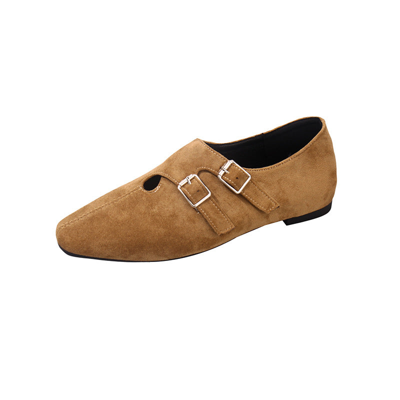 Damen Mokassins Elegante Schnallen Schuhe Heidi Stil