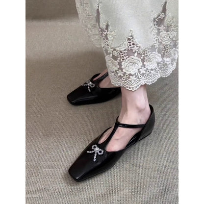 Elegante Damen Slingback Schuhe mit Schmuckdetail Glitzer