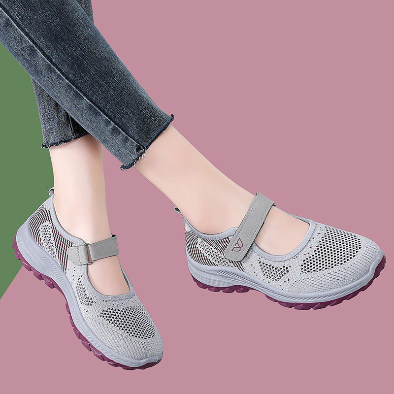 Damen Sportschuhe Atmungsaktiv Komfortabel Klettverschluss - BerlinGlamour