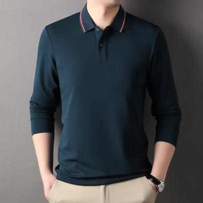 Herren Polo Langarm Moderner Kragen Stylisch Elegant