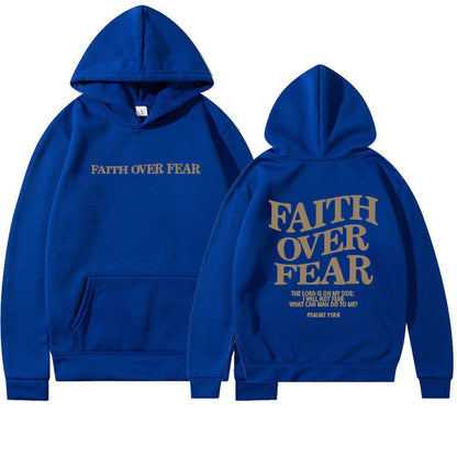 Faith Over Fear Hoodie Motiviert Frauen
