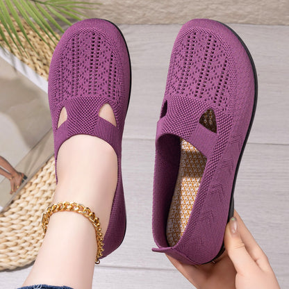 Damen Sandalen atmungsaktiv elastisch Komfort Schuhe