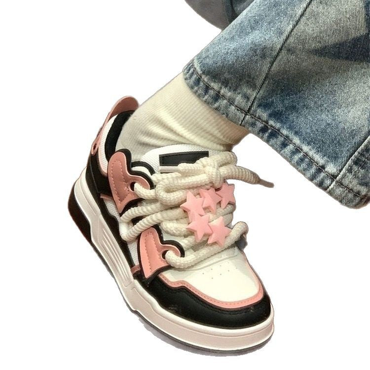 Damen Sneaker Sportlich Sternenmuster Trendy