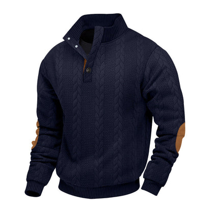 Herren Pullover Stehkragen Modern Strukturlook
