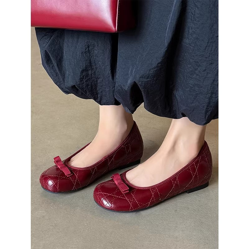 Damen Ballerinas Elegante Rüschendetail Weiche Innensohle - BerlinGlamour