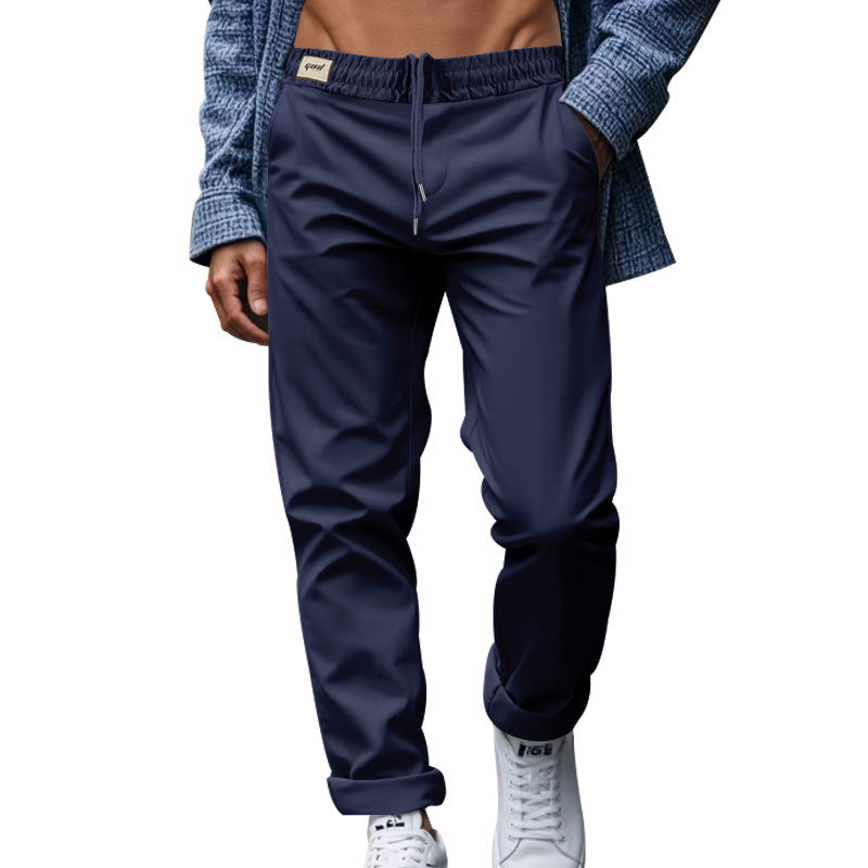 Herrenhose Elegant Stoffhose Slim Fit Schwarze Hose