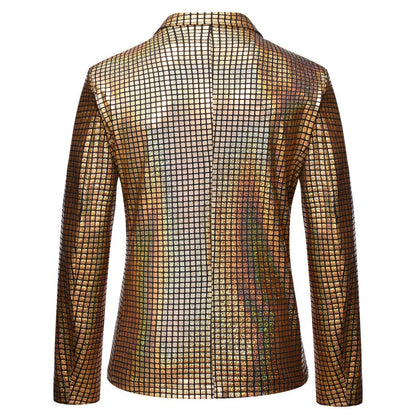Herren Sakko Paillettenjacke Modern Glamour
