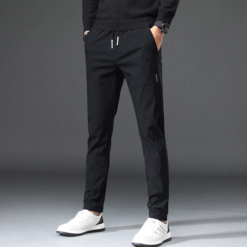 Herren Sporthose Slim Fit Elastisch mit Reißverschlusstaschen