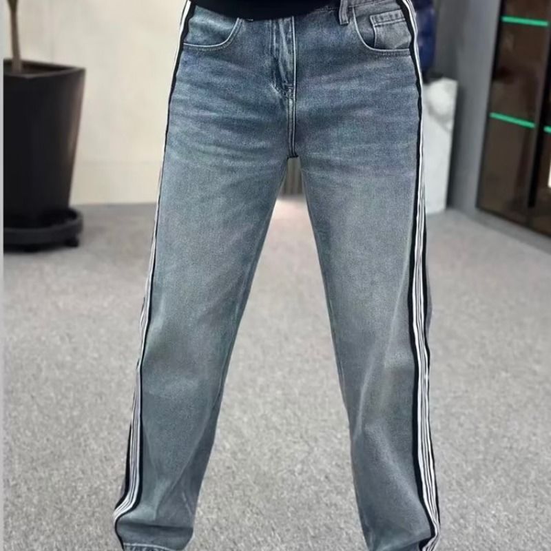 Herren Jeans mit Streifen Modern Slim Fit