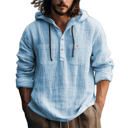 Herren Kapuzenpullover Lässig Mit Taschen Grau