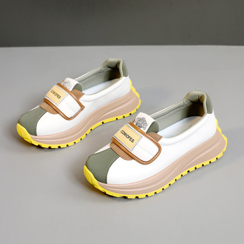Damen Sneaker Sportlich Klettverschluss Bequem