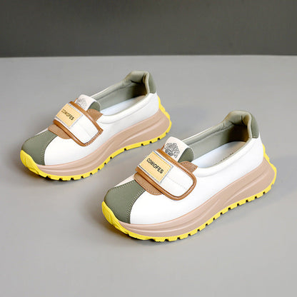 Damen Sneaker Sportlich Klettverschluss Bequem