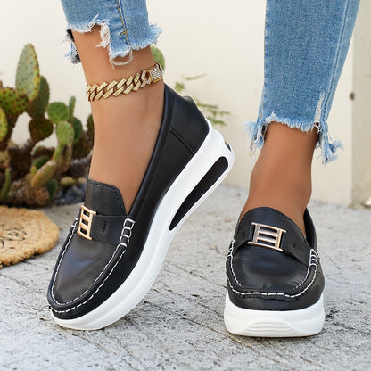 Damen Mokassins Moderne Bequeme Schuhe mit Schnalle