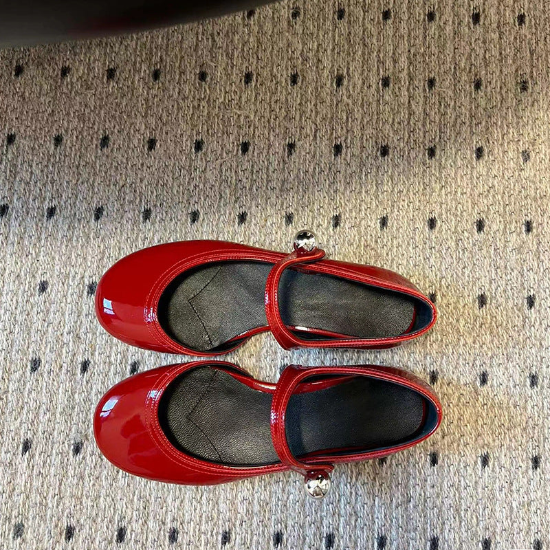 Damen Ballerinas mit Glitzer Schnalle Elegant