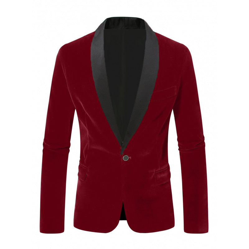 Herren Blazer Samt Elegant Revers Schnitt