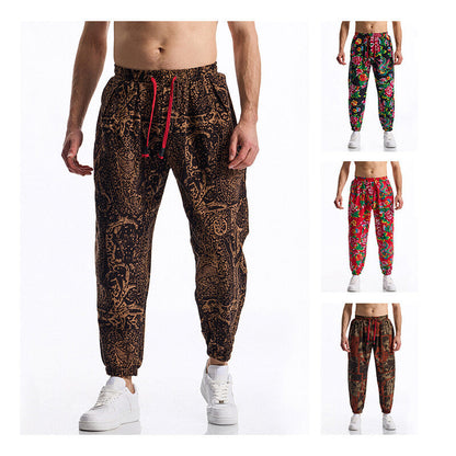 Herren Hosen Freizeit Moderner Floralmuster Stil
