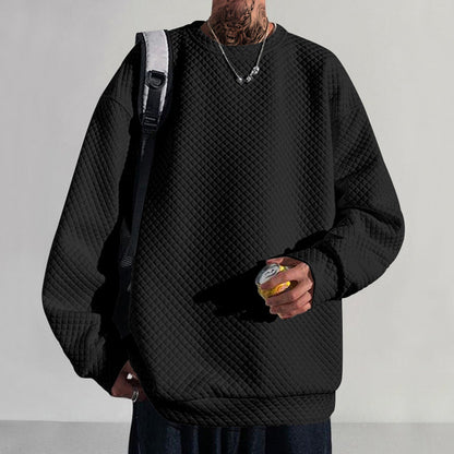 Herren Sweatshirt Lässig Strukturiert Modern