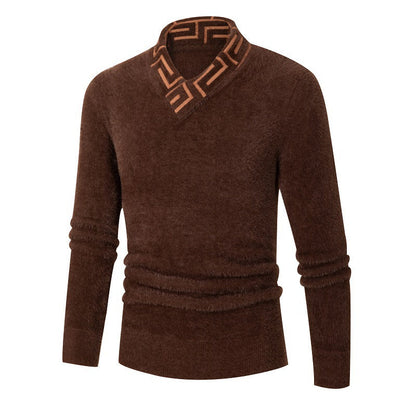 Herren Pullover Modern Stehkragen Strukturiert Trendig