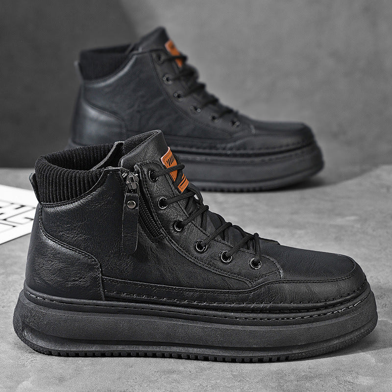 Damen Sneaker High-Top Robust Mit Reißverschluss