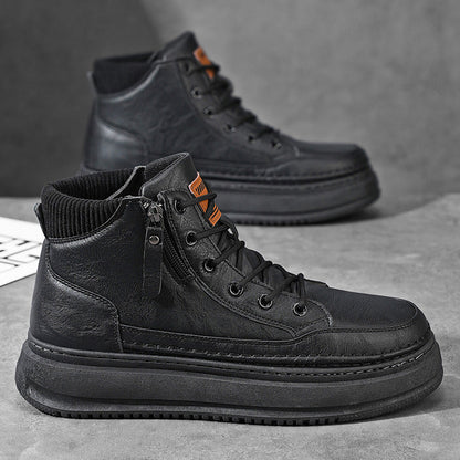 Damen Sneaker High-Top Robust Mit Reißverschluss