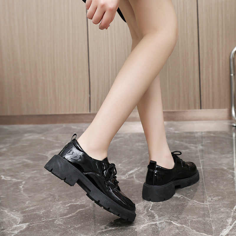 Damen Plateau Schnürschuhe High Heel ModeSchuhe