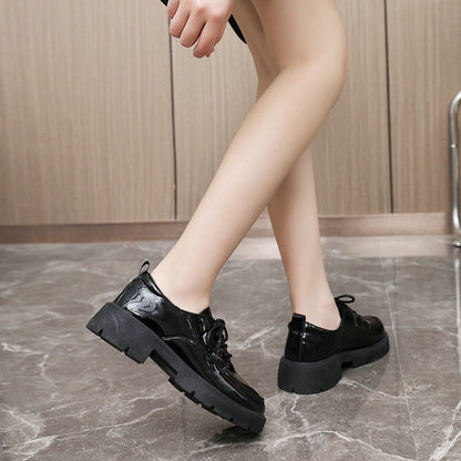 Damen Plateau Schnürschuhe High Heel ModeSchuhe