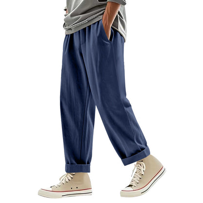Herren Chino-Hosen Bequem Elastisch Mit Seiten-Taschen