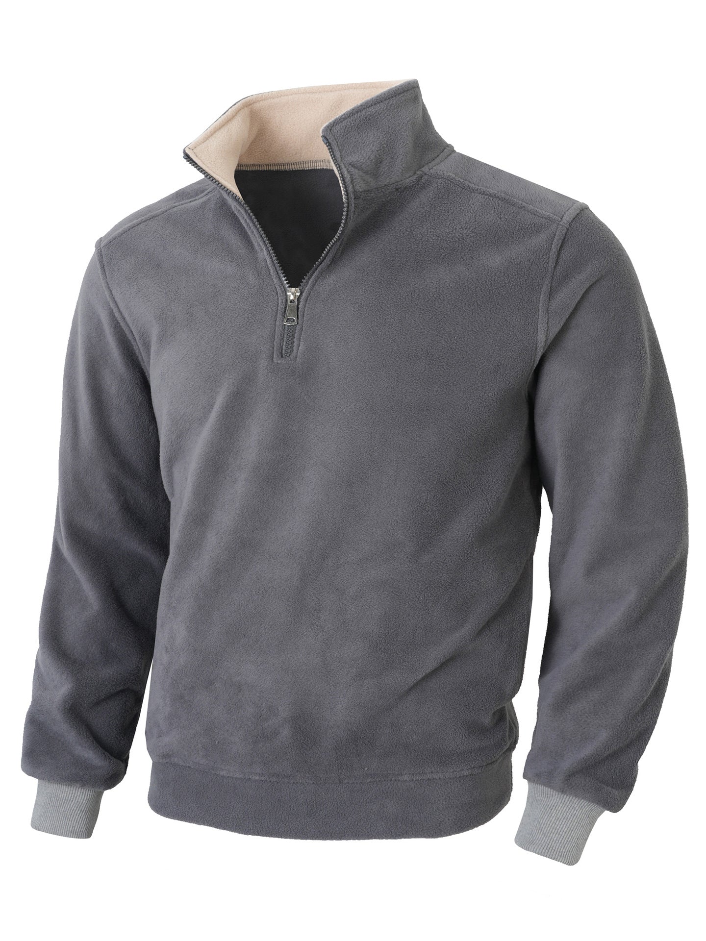 Herren Fleecejacke Halblang Reißverschluss Warm