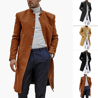 Herren Wollmantel Modern Stilvoll Lang - BerlinGlamour