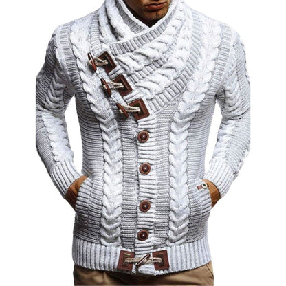 Herren Strickjacke Grobstrick Modern mit Knöpfen