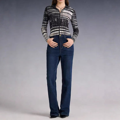 Damen High-Waist Jeans Flared Mit perfektem Sitz - BerlinGlamour