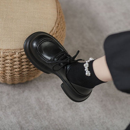 Damen Schnürschuhe Klassisch Bequem Laufsohle - BerlinGlamour