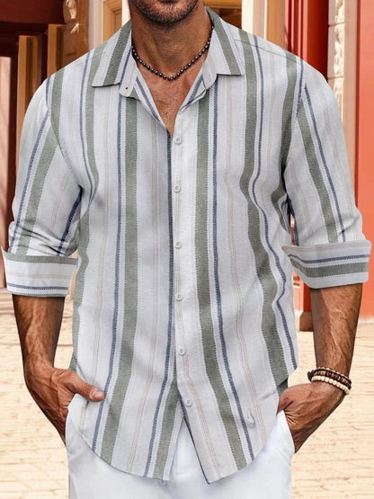 Herren Freizeithemd mit feinen Streifen Modern
