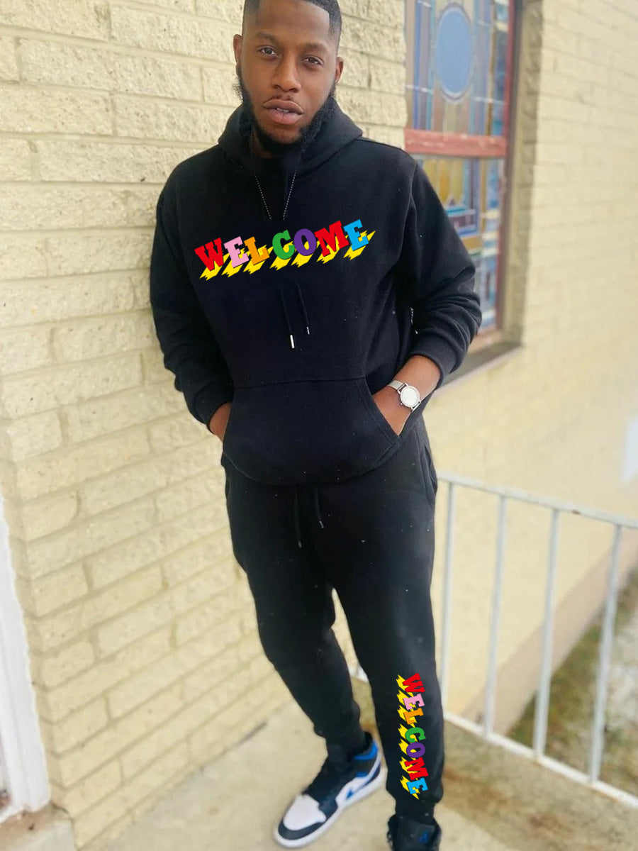Herren Jogginganzug Set mit Kapuze Berlin Streetwear