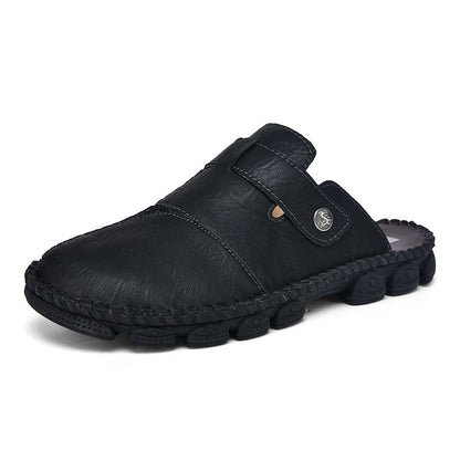 Damen Leder-Mules Komfortabel mit verstellbarem Riemen